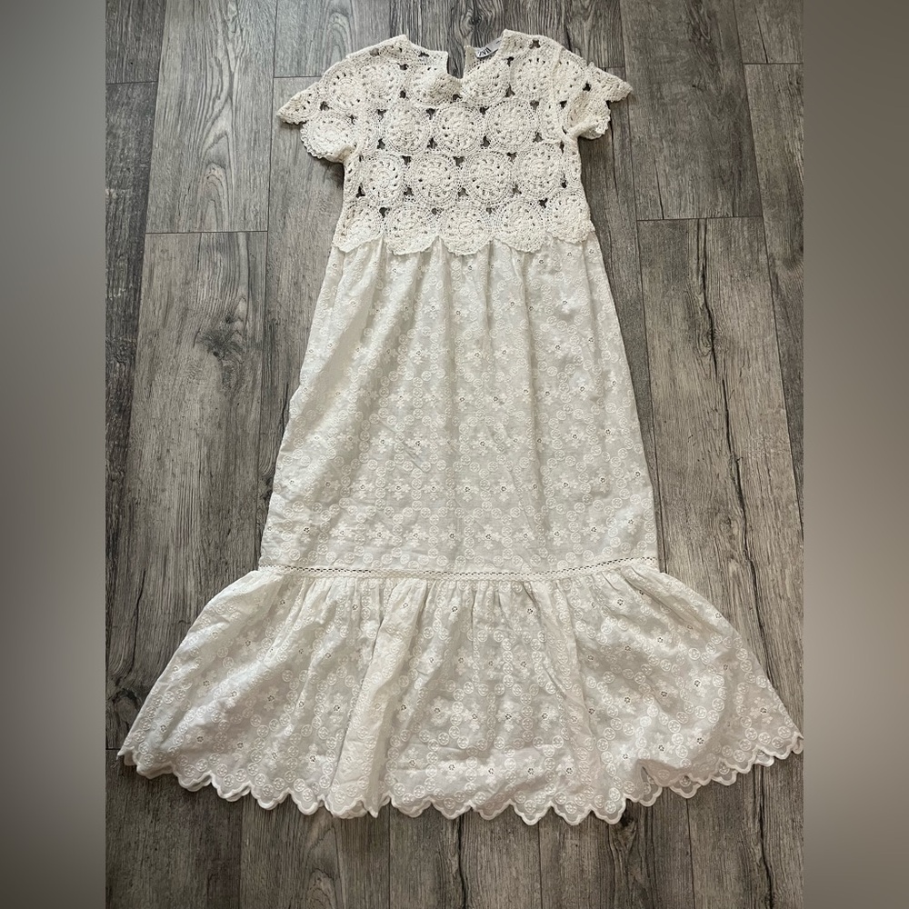 Zara White Flutter Sleeve Sundress